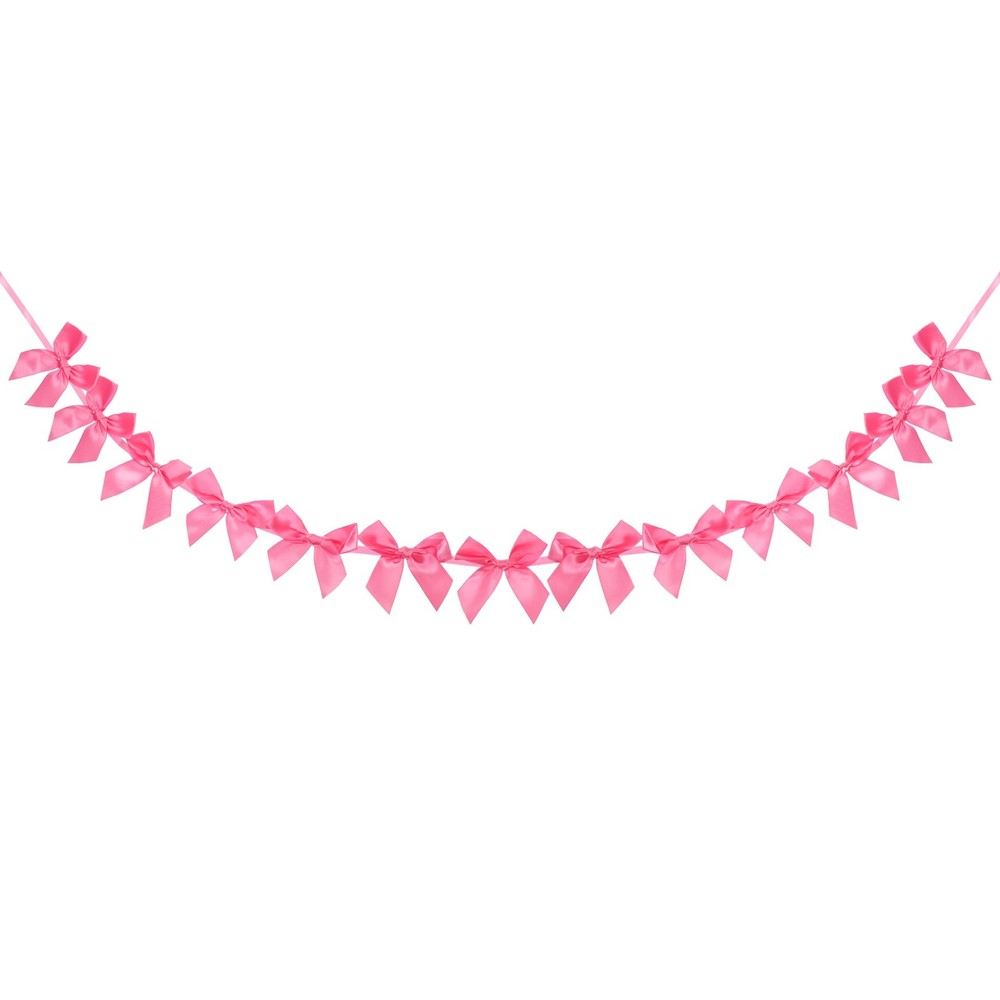 1 String of 13 PCS Rose Red Bow Garland Banner Decoration Party Bow