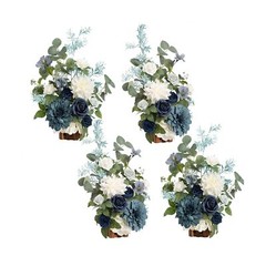 Ling’s Moment 17.5″ Tall Standing Artificial Flowers Arrangements 4 pcs Weddi…