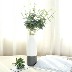 2 pcs 19″ tall Frosted Green Eucalyptus Artificial Greenery Bushes Wedding SALE