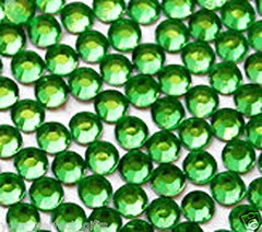 24 Swarovski 5mm Green Rhinestone Bouquet Stem Jewelry