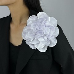Big Flower Pins for Clothes Fabric Rose Flower Brooches for Women Large Delic…