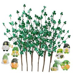 St Patrick’s Day Decorations 6 Pcs 24” Tall Artificial Shamrock Berry Stems