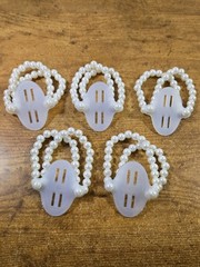 5 Pc. DIY Faux Pearl Wrist Corsage Base, Weddings/ Formals/ Balls/ etc., New