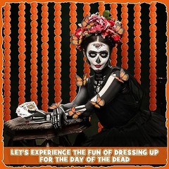 40 Pieces 5 ft Day of The Dead Marigold Garland Set Including 10 Pcs Long