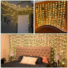 Fake Vines 12 Pack 84Ft Hanging Vines with 100 Lights Timer 12Pack 84Ft 120LED