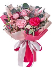 Polylove Flowers for Delivery Prime Forever Bouquet Medium, Hot Pink