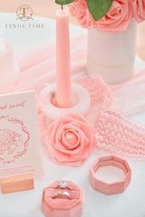 Artificial Flowers 3″ Rose, 25pcs Flowers with Stem, Roses for DIY Pink