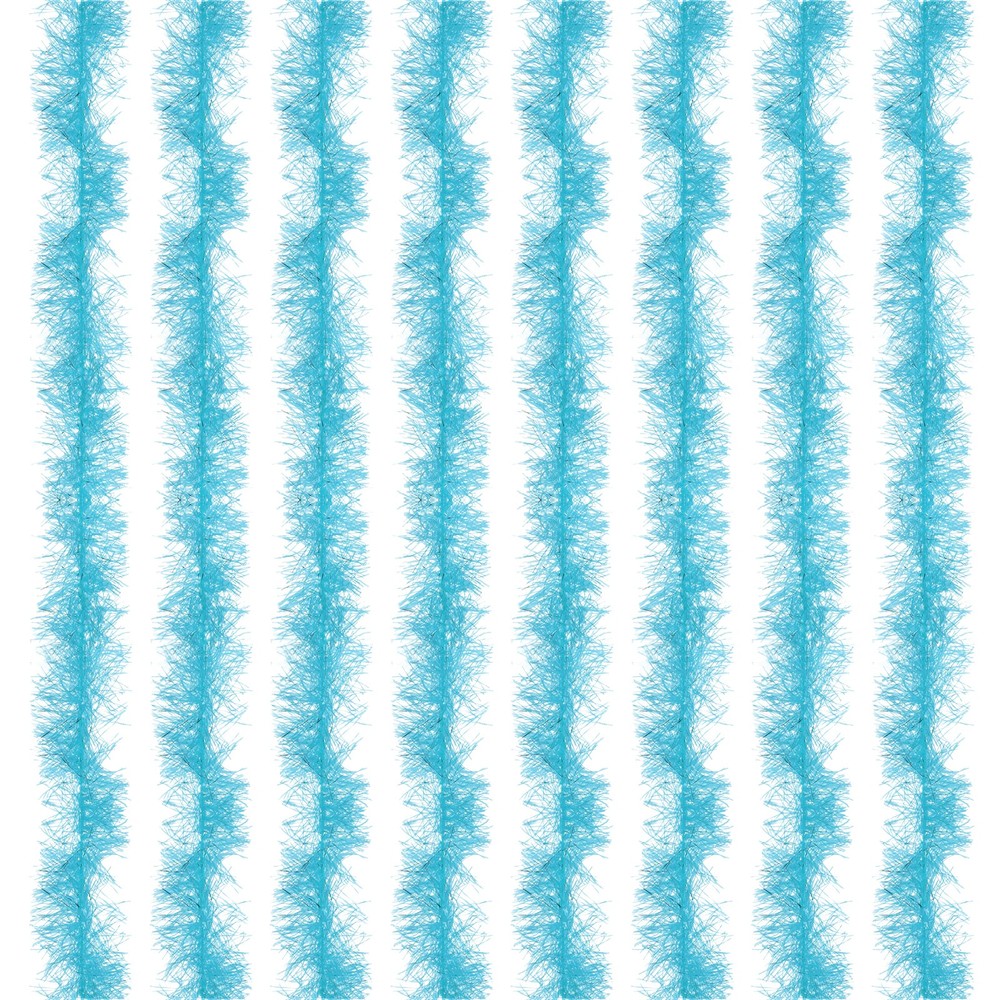5Ft Feather Boa, 8 Pcs Artificial Fluffy Feather Boas, Sky Blue