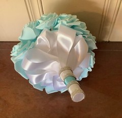 Large bridal bouquet with real touch roses … you pick the colors