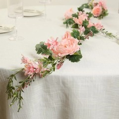 BLUSH 6 ft Artificial Rose Peony Flower Garland Wedding Party Event Decorations