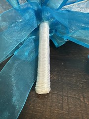 Quinceañera Bouquet Turquoise Aqua Silver Crystals Rhinestones Ramo Sweet 15