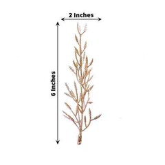 Metallic 6″ Mini Leaf Artificial Fern STEMS VASE FILLERS Wedding Centerpieces