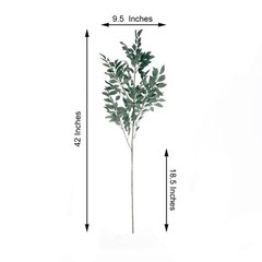 2 DARK FROSTED GREEN 42″ ARTIFICIAL Honey Locust LEAVES Sprays Stems Party Home