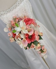 Sand and Beach Silk Cascade Wedding Bouquet