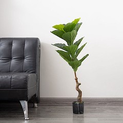 2 GREEN 3 ft Fiddle Leaf Fig Tree Potted ARTIFICIAL PLANTS Party Events Supplies