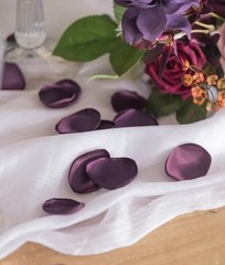 Ling’s Moments Purple 400+PCS Silk Rose Petals for Wedding, Flower Girl