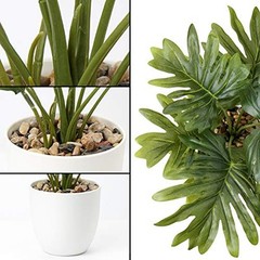 18” Tall Artificial Monstera Plant for Home Decor – Indoor Green Plants#04