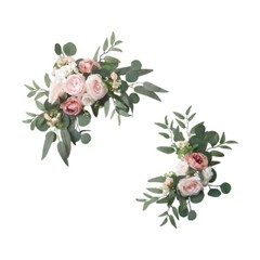 2x Wedding Arch Flowers Artificial Flowers Decoration Craft Wreath Handcraft