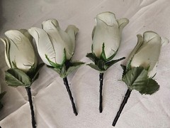 Wedding Bouquet Set, Black, Green Flower Package, 11 Pieces