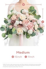 Ling’s Moment Pink Wedding Bouquets for Bride, Dusty Rose Bridal Bouquets for…