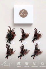 Ling’s Moment Boutonniere for Men Wedding,Set of 6 , Groom and Groomsmen…