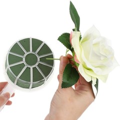 2pcs Wedding Bouquet Holder Flower Foam Holder Bridal Bouquet Handle Green