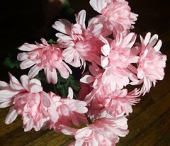 Chrysanthemum Bush Mums Silk Artificial Fake Flowers Bouquet Centerpiece Pink