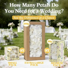 1000+Pcs Dried Real White Rose Petals, Freeze Preserved Flower Petals 8.47oz for