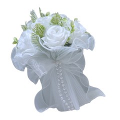 Bridal Bouquet Artificial Silk Flower Arrangement for Wedding and Formal Event