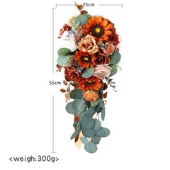 Artificial Waterfall Bridal Bouquet for Celebration Anniversary Festival