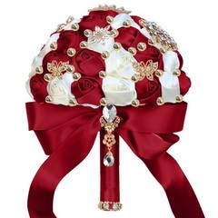 Ivory Sage Rose Bud wedding bouquet bridal artificial Quinceanera bouquet