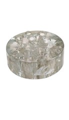 Vintage Flower Frog Clear Glass 11 Hole 3″ Round Diameter