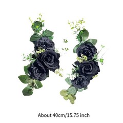 2 Pieces Artificial Flower Swags Chair Floral Garlands Backdrop Garland Corner