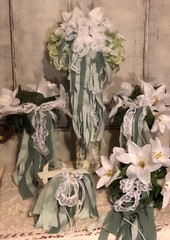 Elegant 5pc Wedding Bouquet Set
