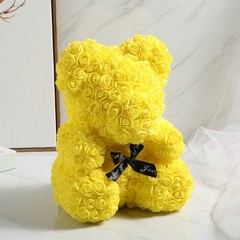 23*20*12CM Rose Bear Teddy Artificial Foam Flower Valentines Gift Wedding Decor