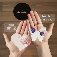 Seed Bloom Combo Paper – 24pcs Small, Pink Heart & Purple Butterfly