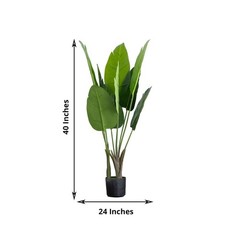 2 Green 3 ft Bird of Paradise Potted Artificial Plants Party Home Decorations