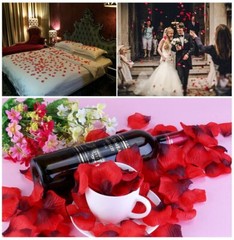 5000PCS Red Artificial Fake Rose Petals Wedding Romantic Event Party Decor USA