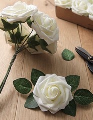 60 Foam Roses Artificial Flowers Wedding Bride Bouquet Home Party Decor