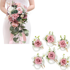 9.8″ Wedding Bouquets & Wrist Corsages for Brides & Bridesmaids