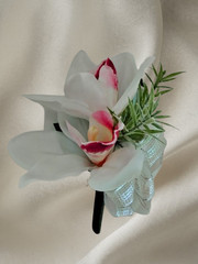 Hand Made wrist Corsage and boutonniere Set
