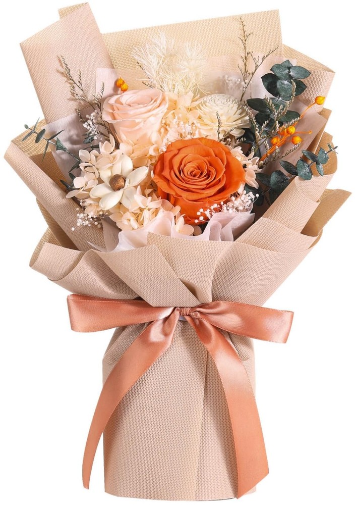 Jtoder Forever Flowers for Delivery, Preserved Flower Bouquets, Long B-Pink