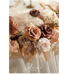 Ling’s moment 9FT Eucalyptus and Willow Leaf Garland with White Flower, Handc…