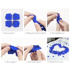 1000 Pcs Fake Rose Petals, Artificial Flowers for Romantic Night, Blue