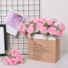 MARTINE MALL 2 Packs Peonies Artificial Flowers, Light Pink Artificial Peonies
