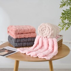 4 Pcs Manta Bebe Corazones Suave Regalo Recien Nacido 30×40 Beige Gris Azul Rosa