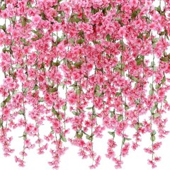 Pcs 92.5 FT Artificial Cherry Blossom Flower Vines Bulk Faux 12 Rose Red