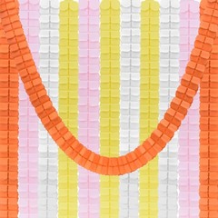 12Pcs 9.8ft Four-Leaf Paper Flower Garland Hanging Streamer Orange Theme 4 Color