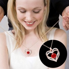 Yabesty Preserved Rose with Love Necklace Jewelry Gift Set, YSH03, Ysh03