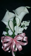 Wedding double or single calla lily mother’s or grandma’s corsage pink